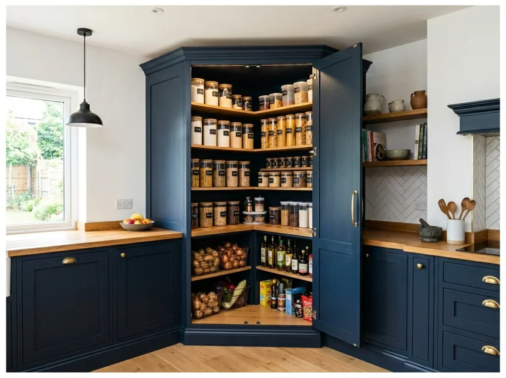 Floor-to-Ceiling Corner Pantry Tower