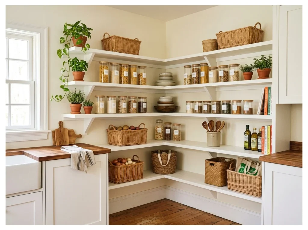 Open Shelf Corner Pantry