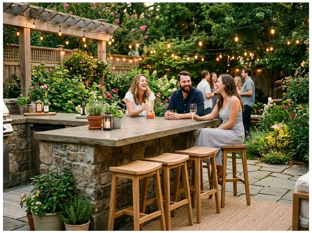 Outdoor Bar Stools and Counter