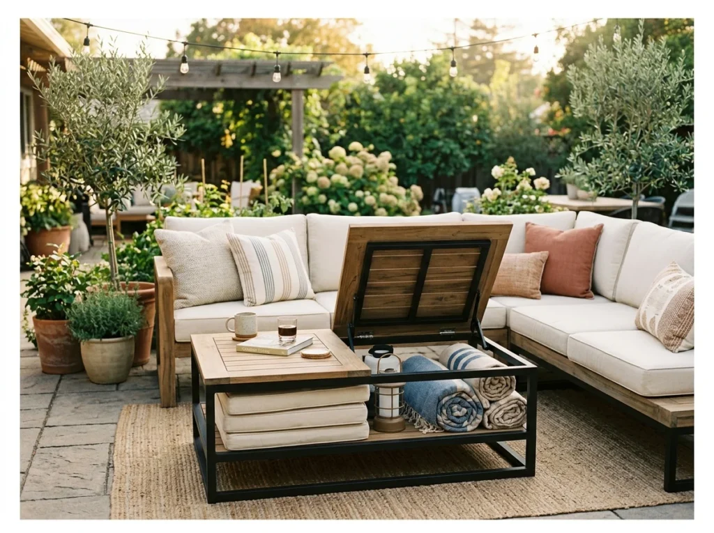 Outdoor Coffee Table with Storage