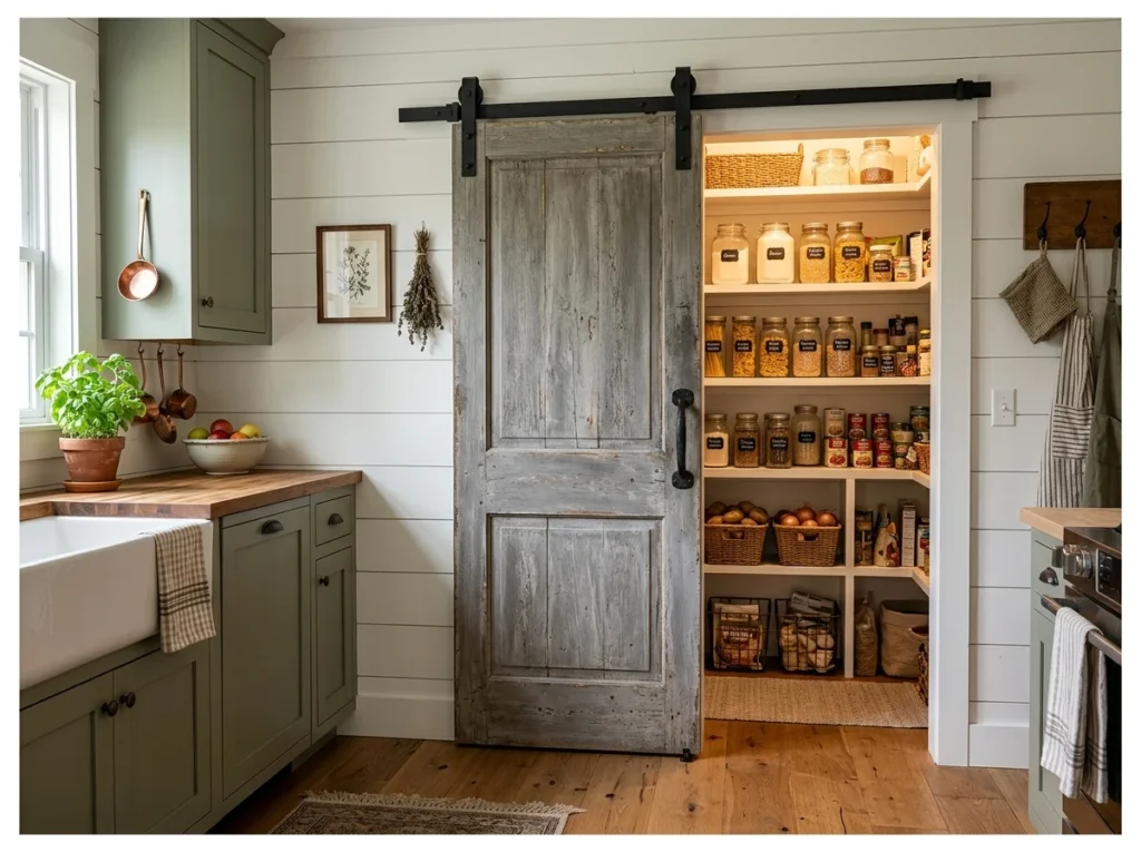 Barn Door Pantry Cabinet