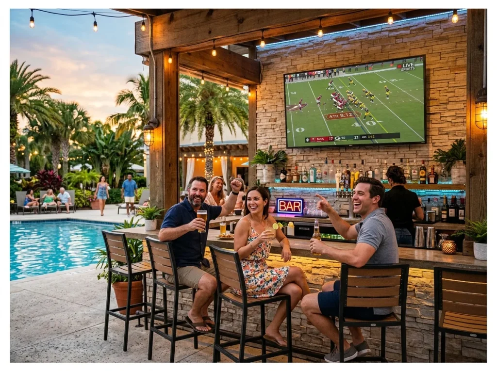 Pool Bar with Outdoor TV