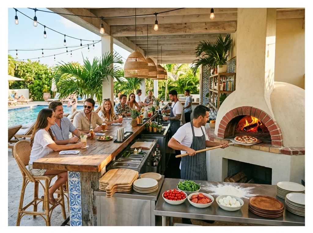 Pool Bar with Pizza Oven