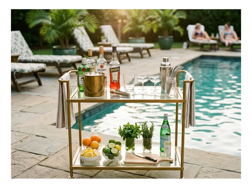 Poolside Bar Cart