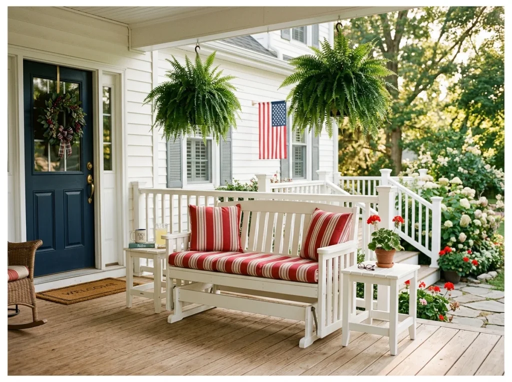 Porch with a Porch Glider