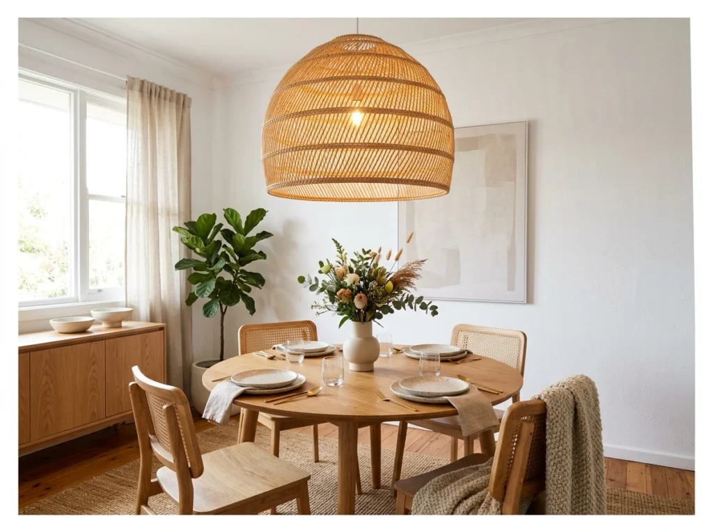 Large Rattan Pendant Light