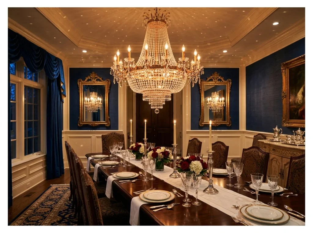 Tiered Crystal Chandelier