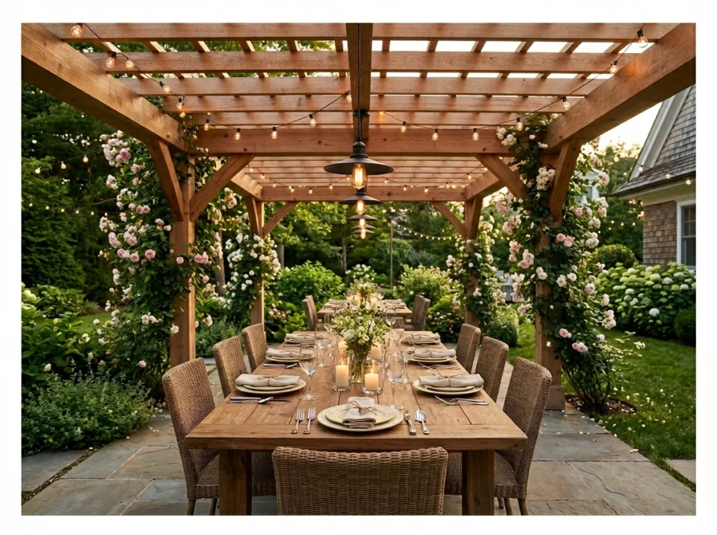 Pergola with Outdoor Dining Room