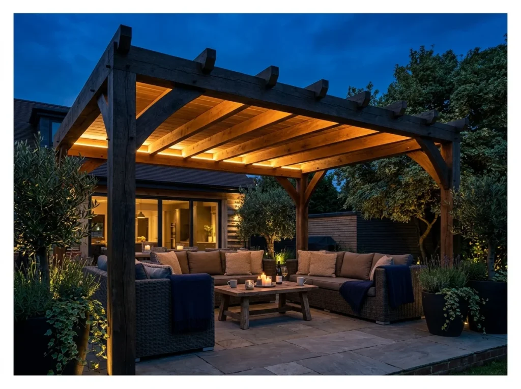Pergola with Integrated Lighting