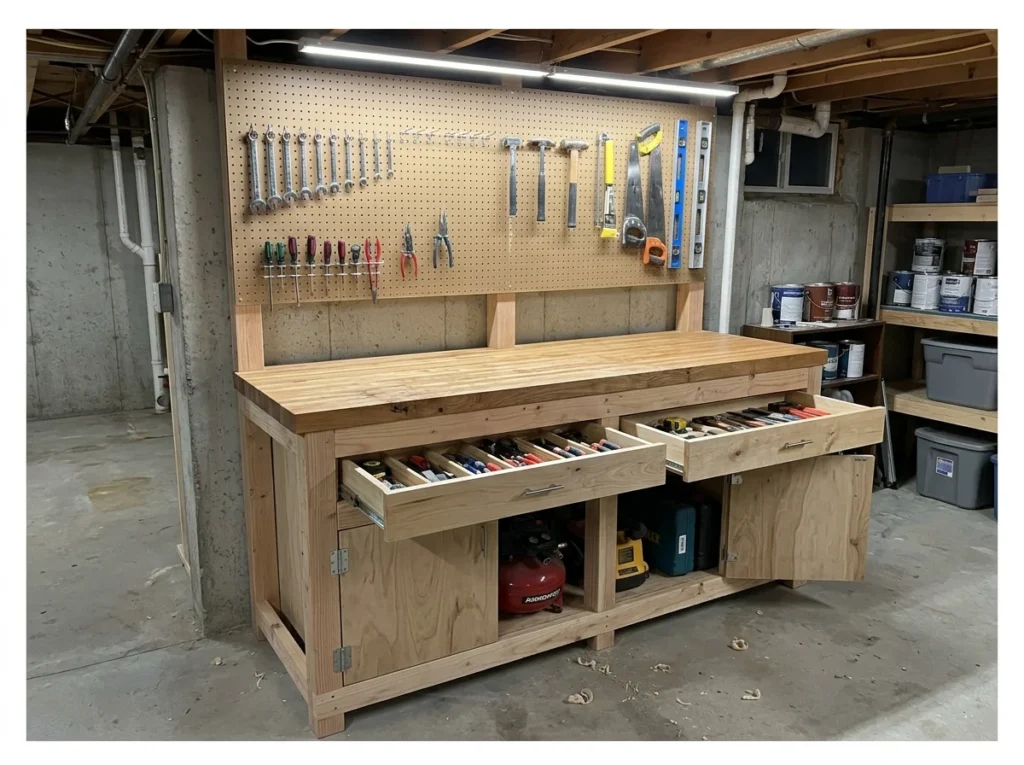 Add a Workbench with Cabinets