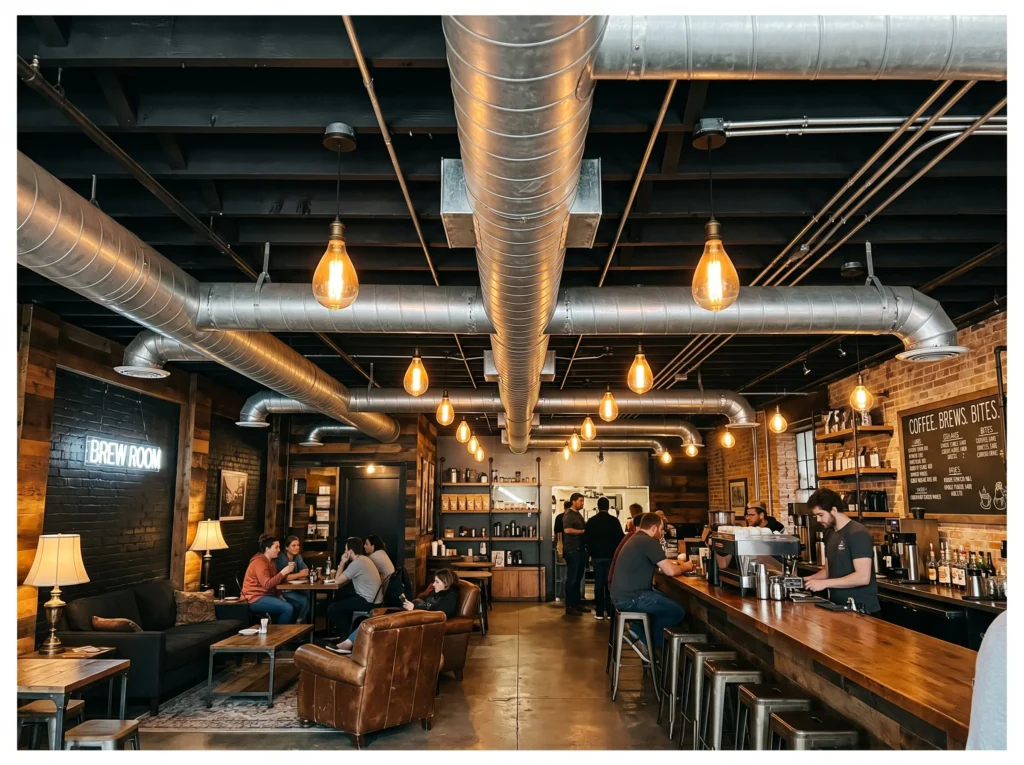 Ceiling with Exposed Ductwork