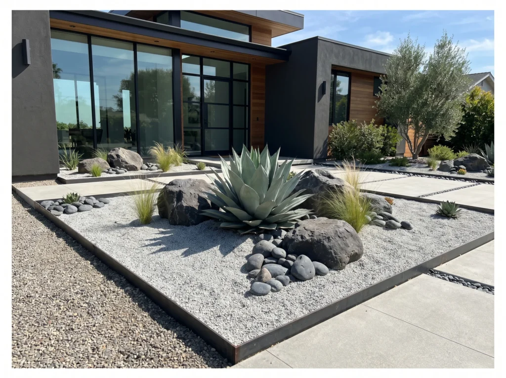 Modern Minimalist Rock Garden