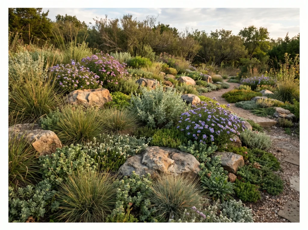 Rock Garden with Native Plants