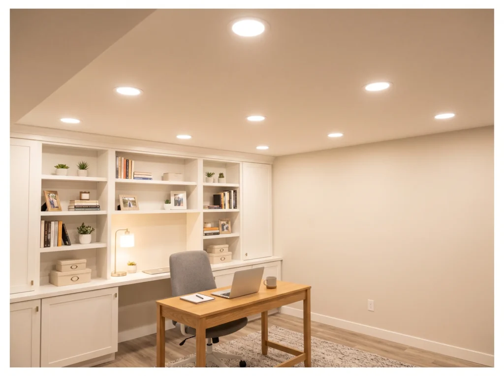 Ceiling with Recessed LED Lighting