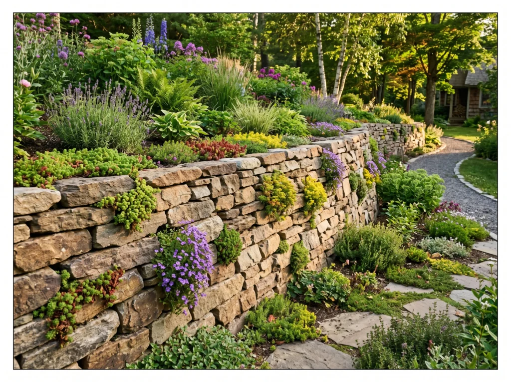 Rock Garden Retaining Wall