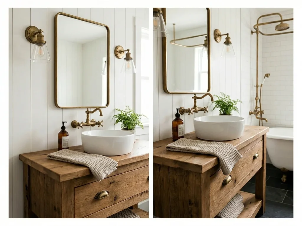 Antique Brass Faucet and Fixtures