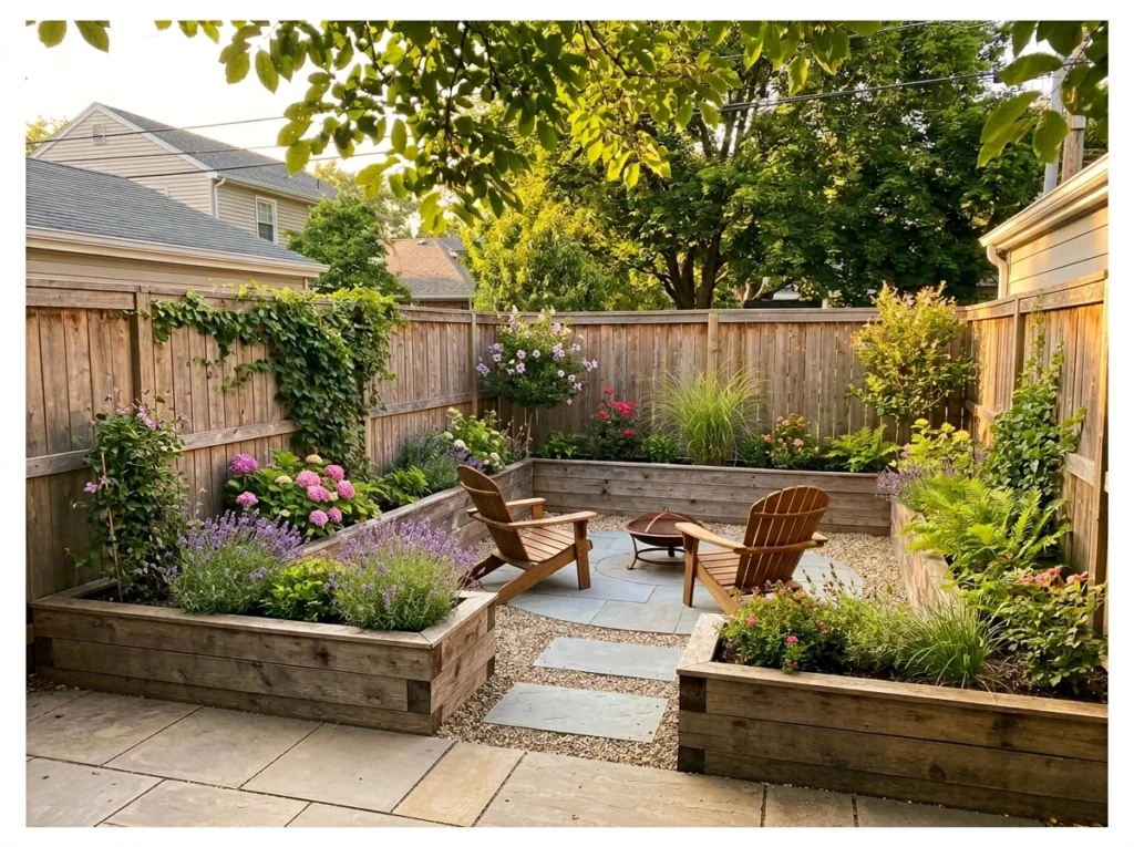 Built-In Planters Along the Perimeter