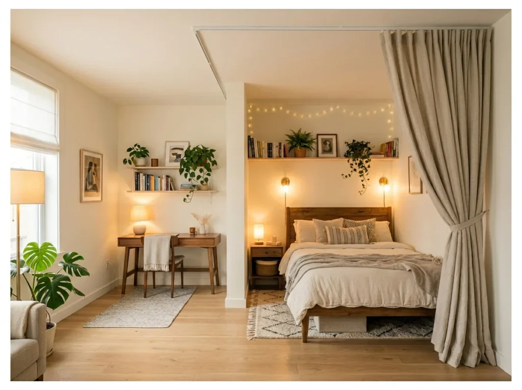 Ceiling-Mounted Curtain for Zoning