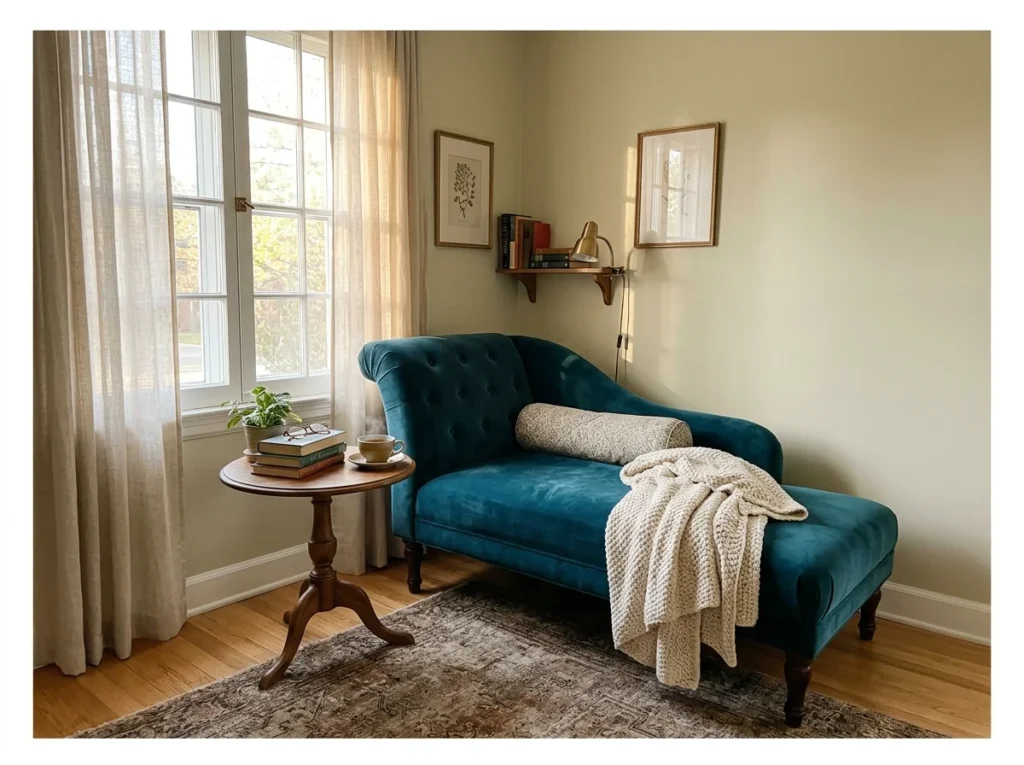 Cozy Corner with a Chaise Lounge
