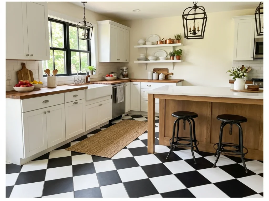 Classic Checkerboard Floor