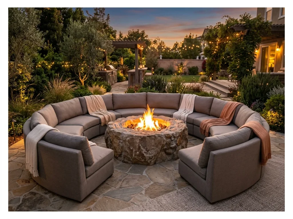 Circular Sectional Sofa Arrangement