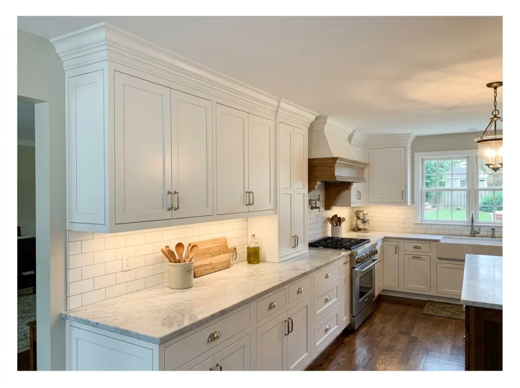 Classic Crown Molding on Upper Cabinets