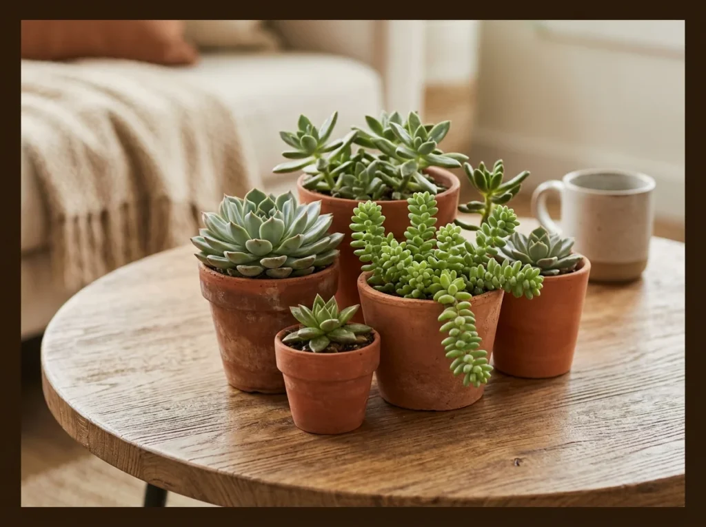 Coffee Table Succulent Cluster