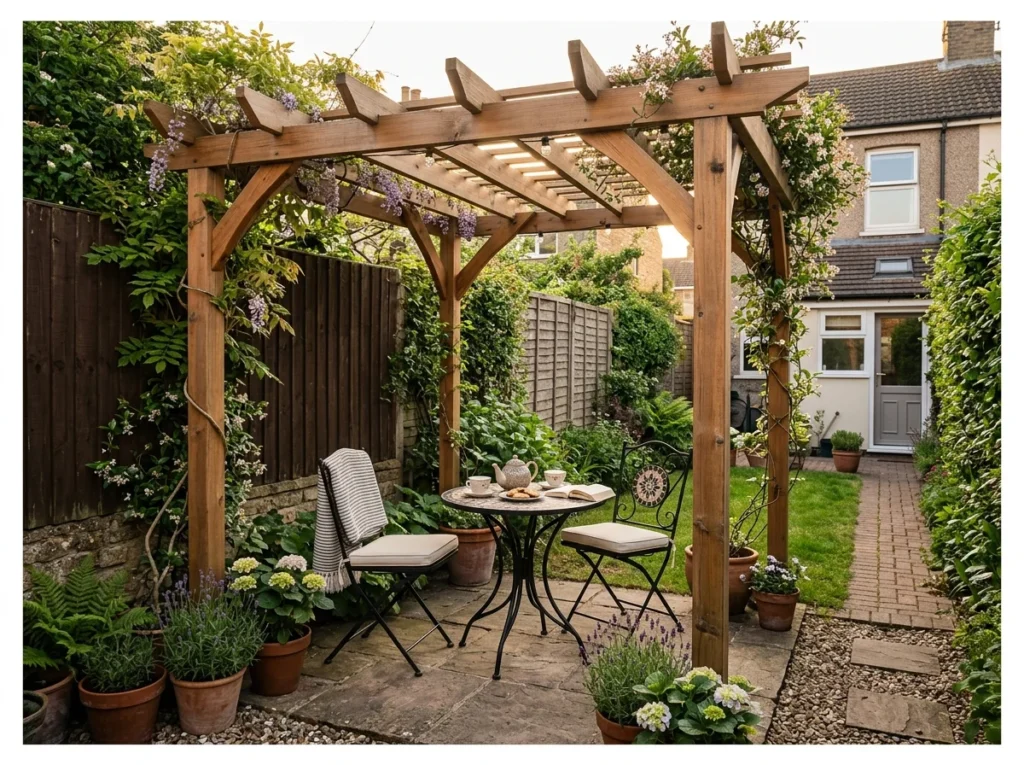 Small Footprint Corner Pergola