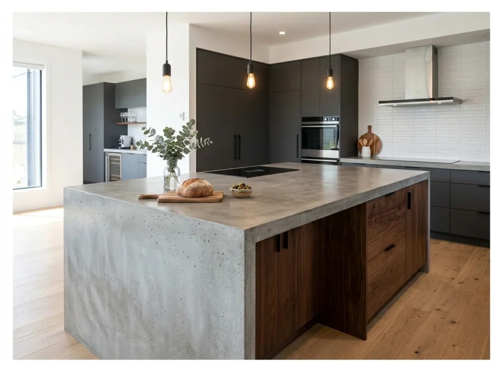 Concrete Countertop Island