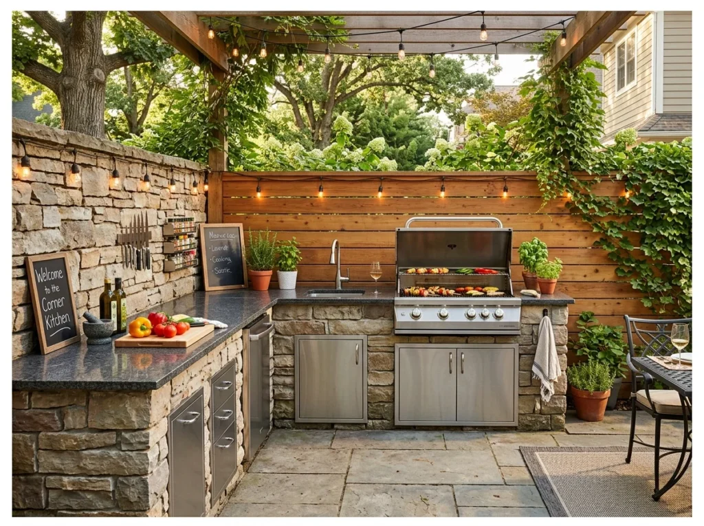 Corner Outdoor Kitchen
