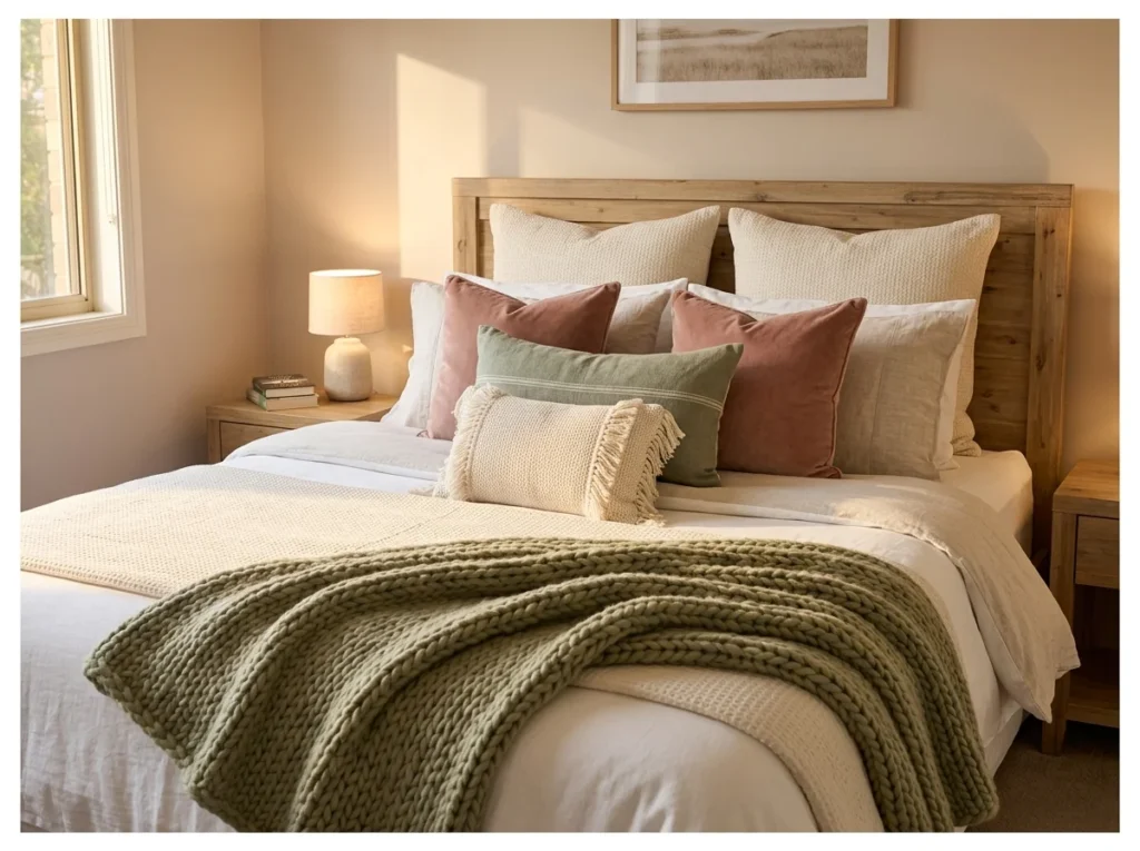Layered Throws and Cushions