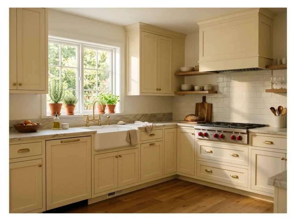 Cream Cabinets with Warm Undertones