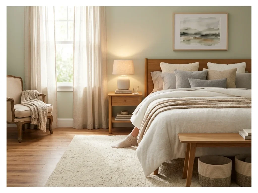 Soft Rug Beside the Bed