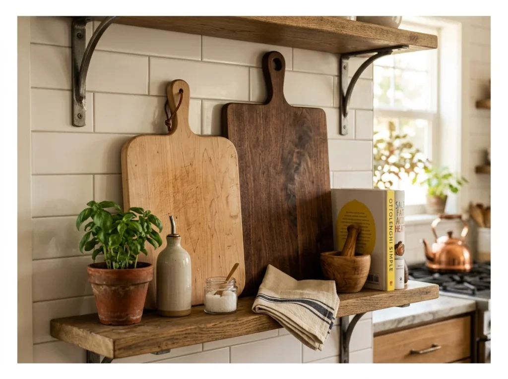 Cutting Boards Leaned Vertically