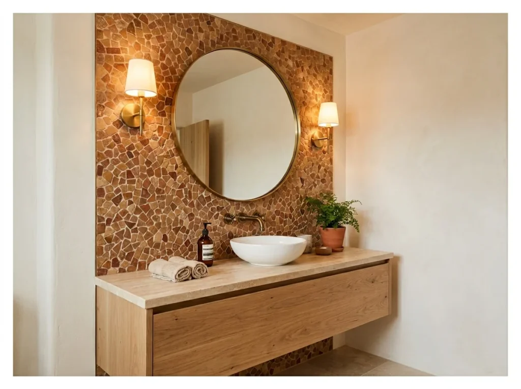 Earthy Mosaic Tile Accent