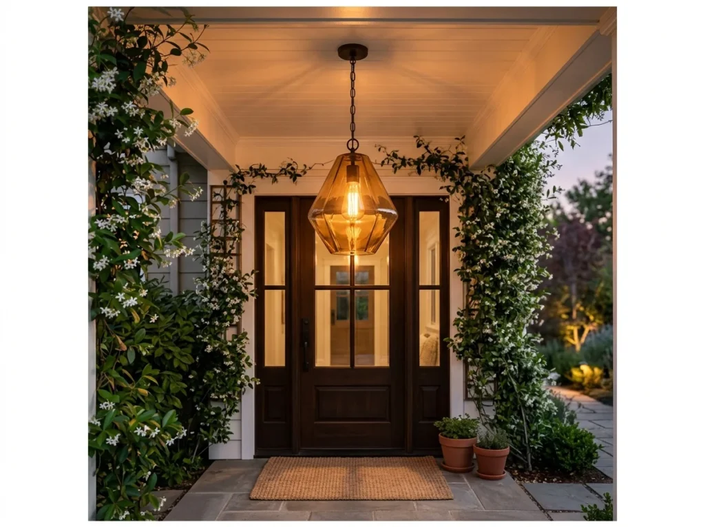 Pendant Light Above the Entry