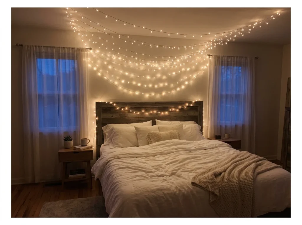 Fairy Lights and String Light Canopy
