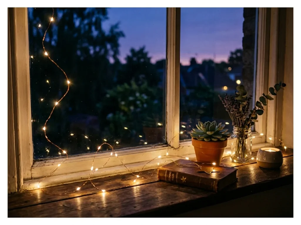 Fairy Lights Along the Sill