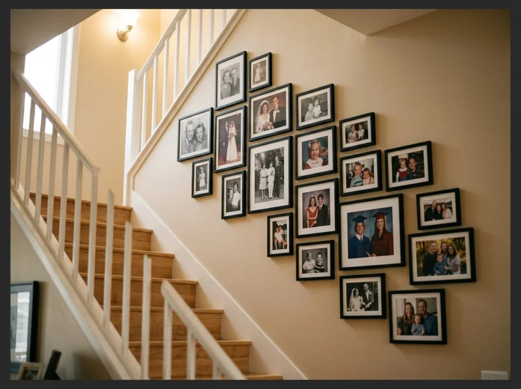 Family Photo Timeline Wall