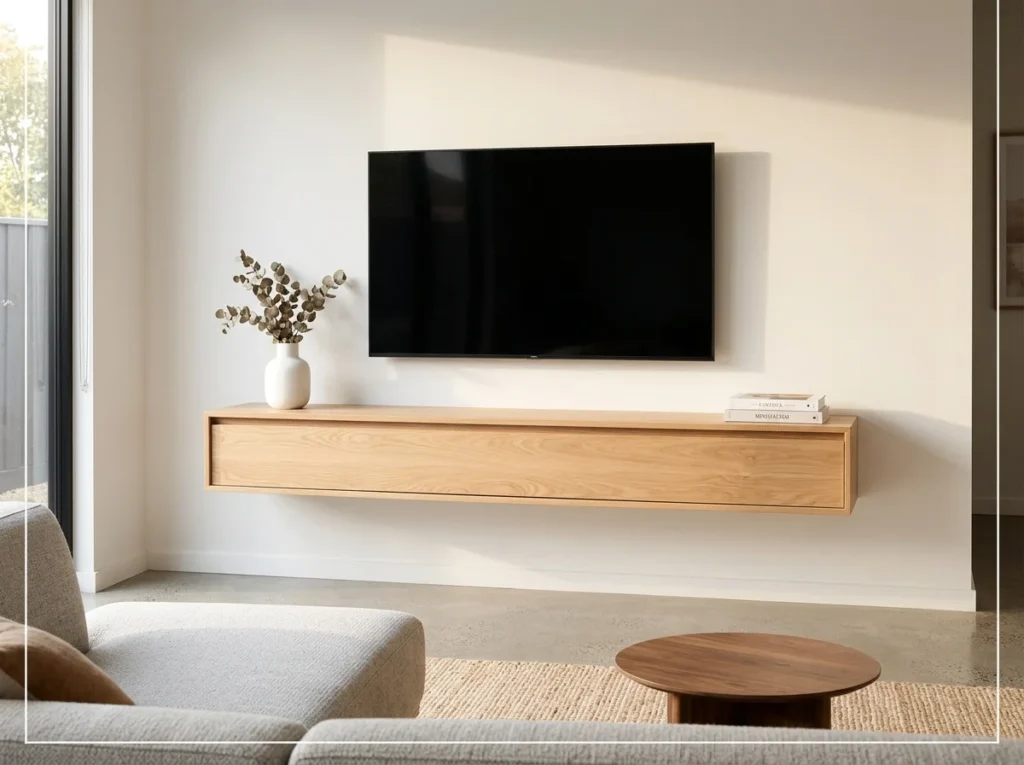 Floating TV Stand with Negative Space