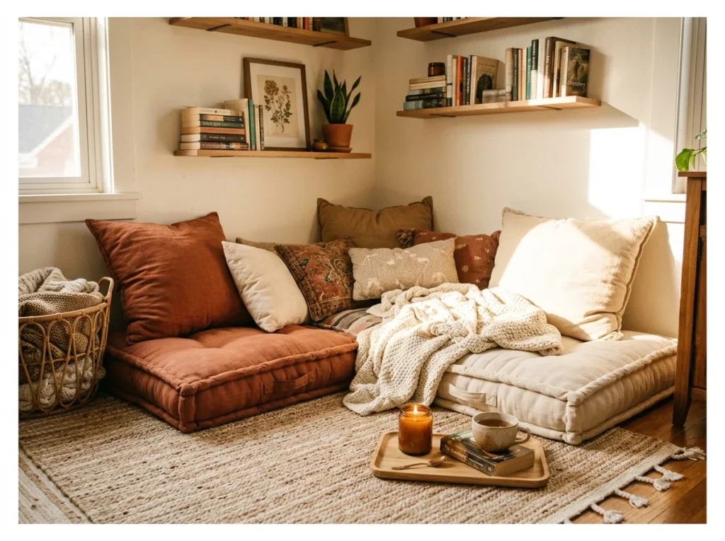 Floor-Level Cushion Nook