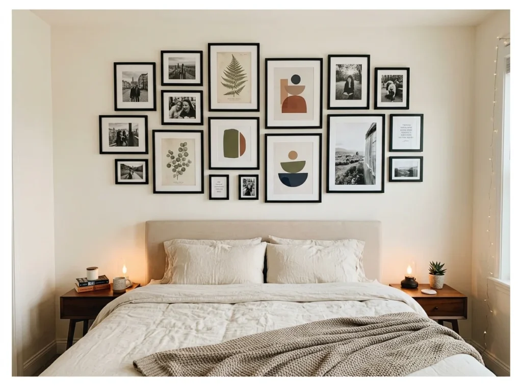 Gallery Wall Above the Bed