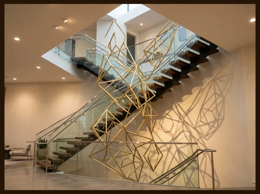 Geometric Metal Wall Sculpture