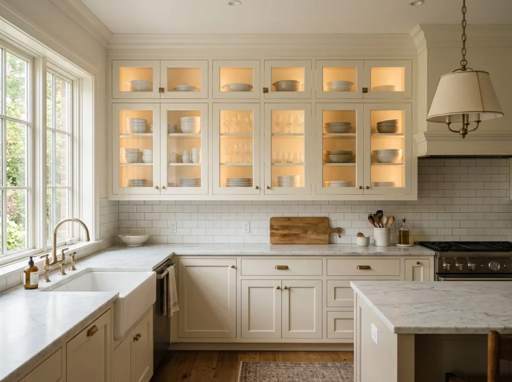 Glass-Front Upper Cabinets