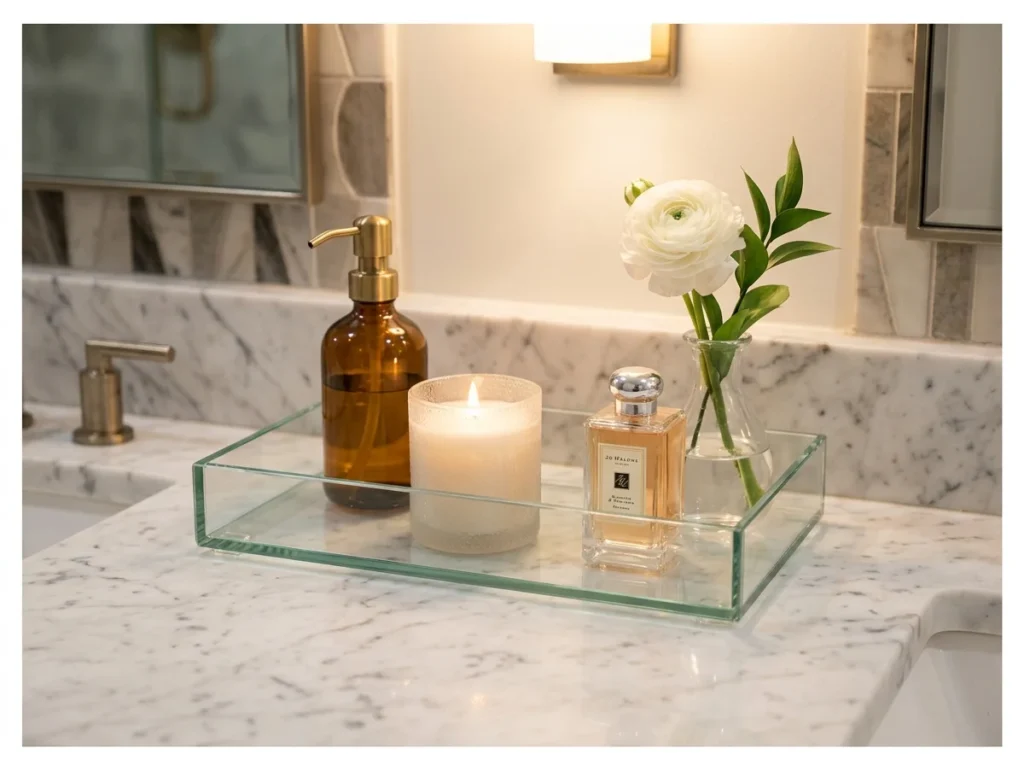 Glass Tray as an Organizing Hub
