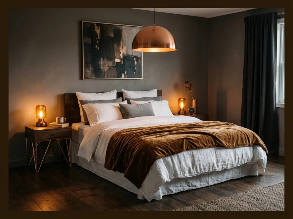 Gray with Warm Copper and Bronze