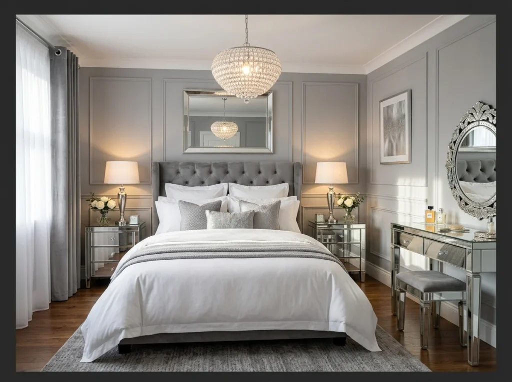 Gray with Mirrored Furniture