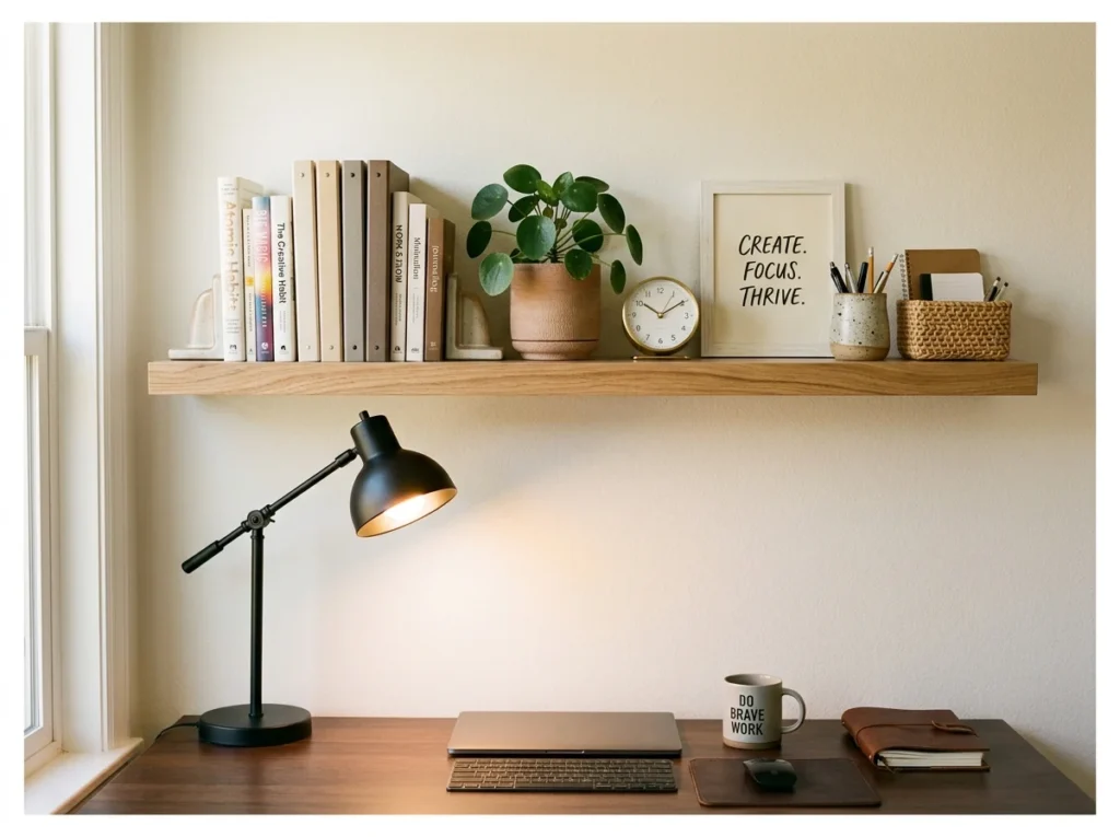 Home Office Shelf Organization