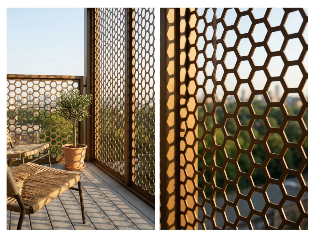 Honeycomb Pattern Metal Grill