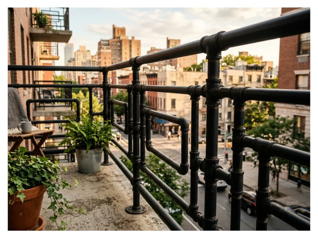 Industrial Pipe Style Railing